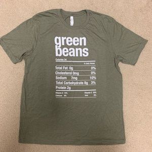 Thanksgiving Nutrition T Shirt Green Beans
